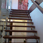 Treppenkonstruktion aus Edelstahl für Innentreppe